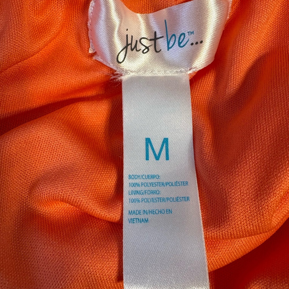 Just Be Vibrant Orange Strapless Lace Dress - Picture 3 of 4